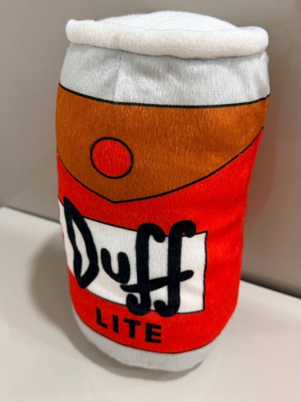 Universal Plush Duff Lite Can Toy in Red, Orange, White